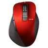 Беспроводная мышь ELECOM Bluetooth EX-G, Сверхгладкий захват, Тихий дизайн, 5 кнопок, Мульти-сопряжение, Средний размер, Красный, M-XGM15BBSRD