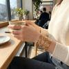 Винтажный полый браслет-манжета Элегантный ретро-набор украшений Новый открытый браслет-манжета и кольцо Ежедневный