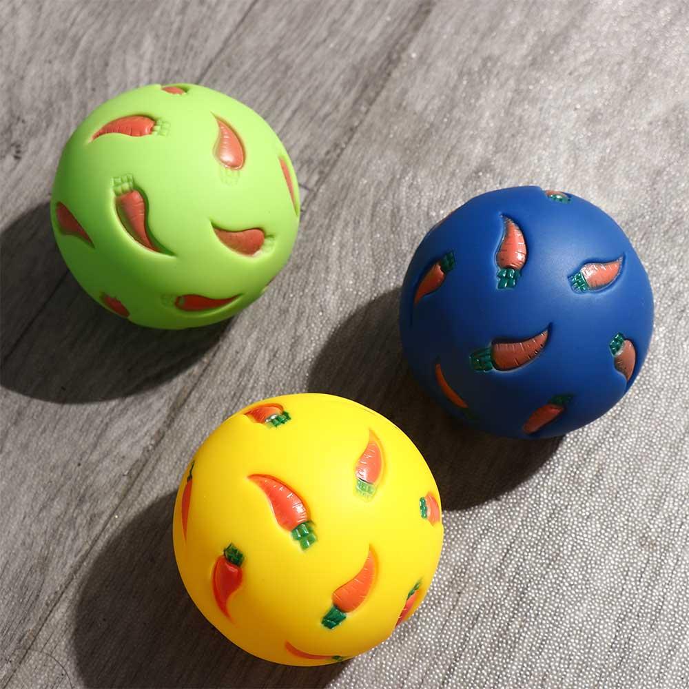 PVC Rabbit Tumbler Ball Interactive Cat Slow Feeder Practical Guinea Pig Leak Feeder  Bunny