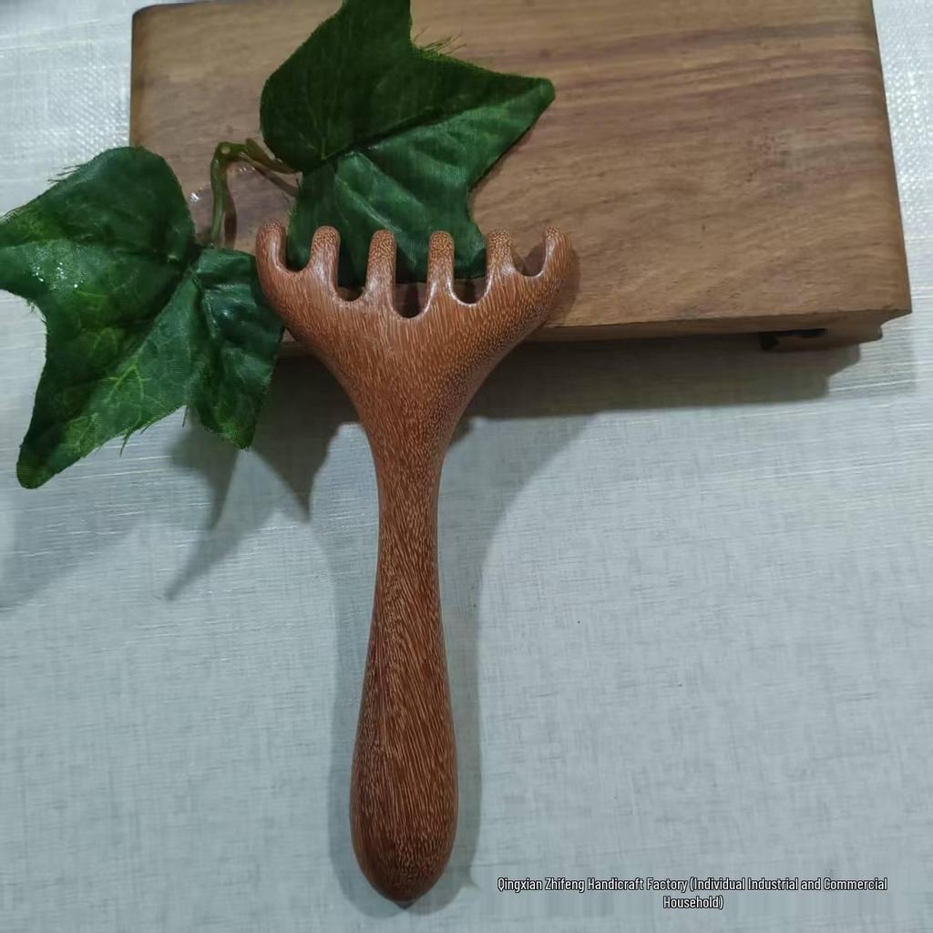 Многофункциональная расческа-грабли из сандалового дерева с рогом и скребок для носа