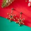 Autumn/Winter Rhinestone Sweet Snowflake Earring Christmas Creative Studs Christmas Earrings New Year Party Fashion Jewelry