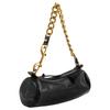 Vivienne Westwood Cylinder Cindy Brass Hardware Zipper Closure Leather Tote Shoulder Bag Women bags Black 4603000BWL008LBLACK