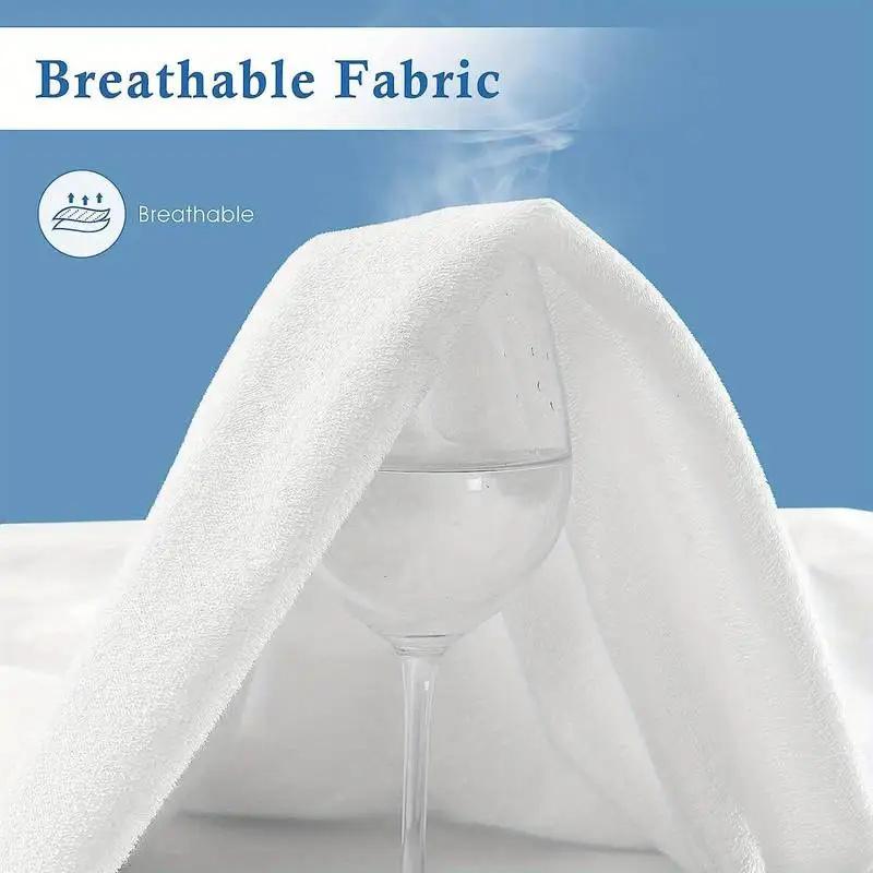 1 шт. мягкая махровая ткань, водостойкая эластичная простыня, дышащая махровая ткань, защита для матраса, вязаный чехол на кровать с глубоким карманом