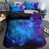 Комплект постельного белья «Звезда» с принтом «Галактика и вселенная» из трех предметов для подростков и детей