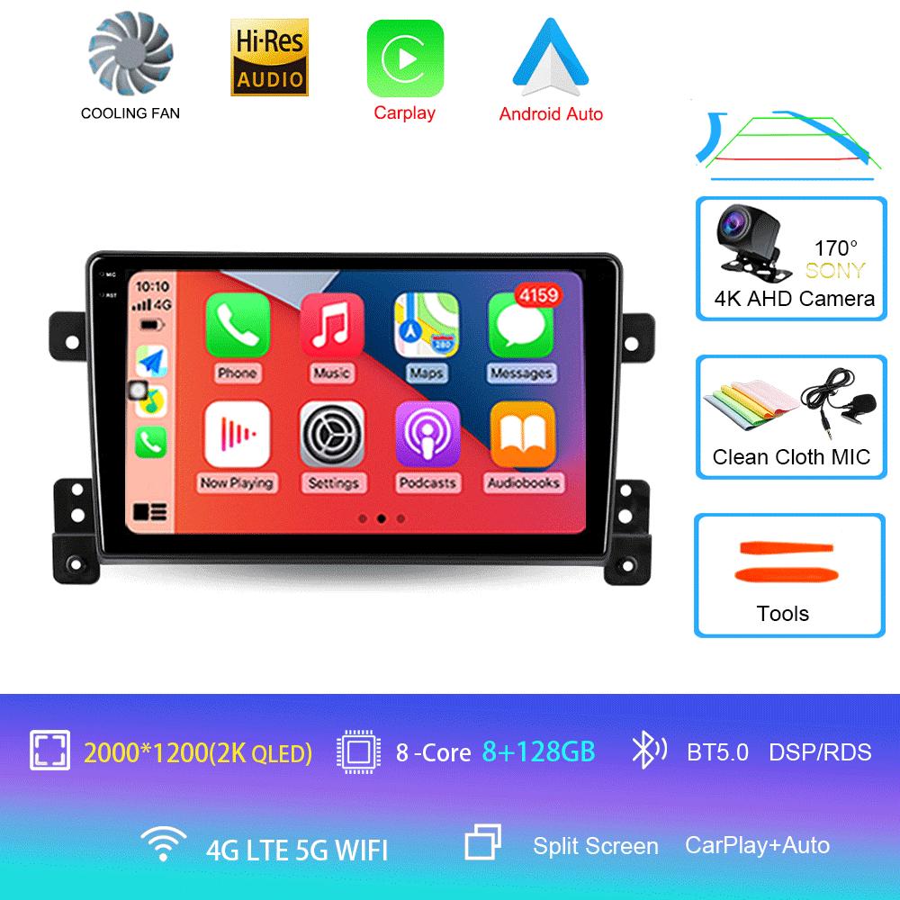 Android 14 Автомобильное радио для Suzuki Grand Vitara 3 2005 - 2015 Мультимедийный проигрыватель Видео Навигация стерео GPS Нет 2din 2 din dvd