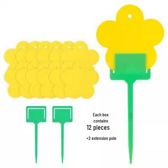 Yellow and Blue Double-Sided Sticky Insect Traps for Small Flies - Indoor Summer Use