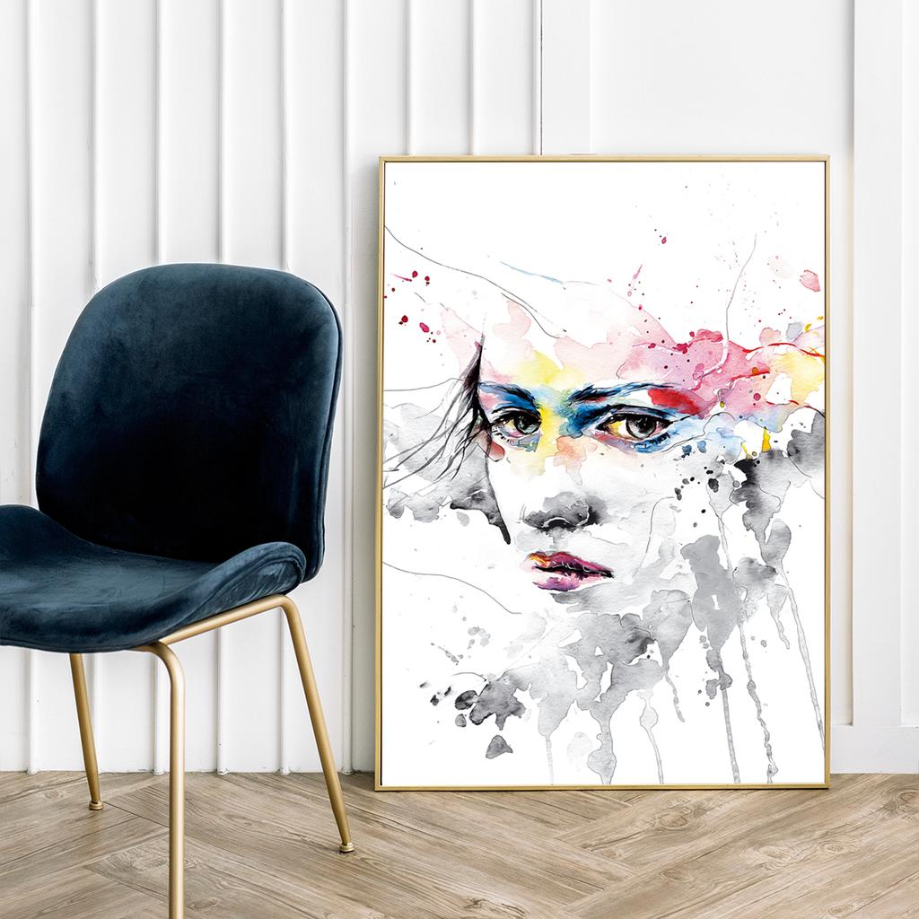 Плакат с изображением портрета женщины