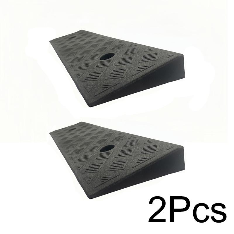 2Pcs/Pack 500*130*30mm Sidewalk Threshold Driveway Plastic PE Portable Car Loading Dock Textured Surface Curb Ramp