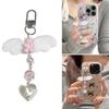 Wings Heart Bear Keychain Cute Decorations Keyring Ornament Backpack Handbag Charm Pendant Gift for Girls Women