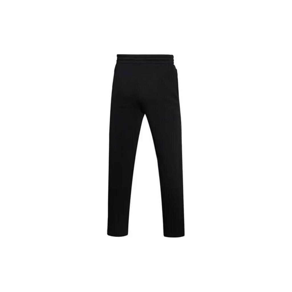 Li Ning Badminton Series Solid Color Logo Straight Leg Casual Pants Knitted Sports Pants Men Bottoms Black AKLT647-1