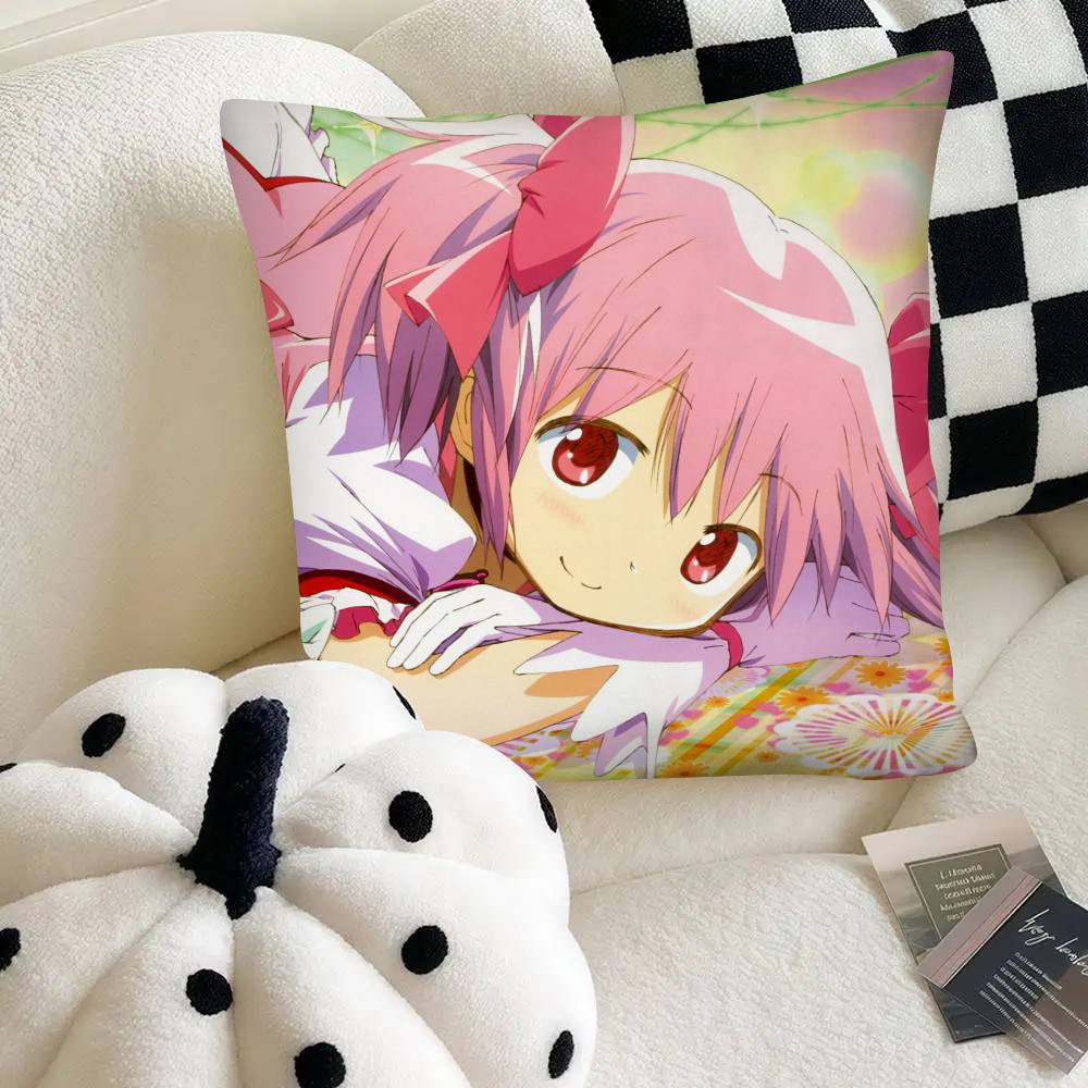 Чехол на подушку Puella Magi Madoka Magica Модный квадратный чехол на подушку Спальня Гостиная Декор в стиле Ins Отдых