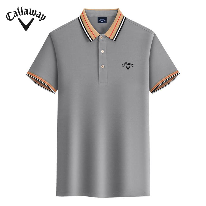 Callaway Лето 2025 года, новая вышитая деловая повседневная рубашка поло с лацканами, удобная новая рубашка поло для пары