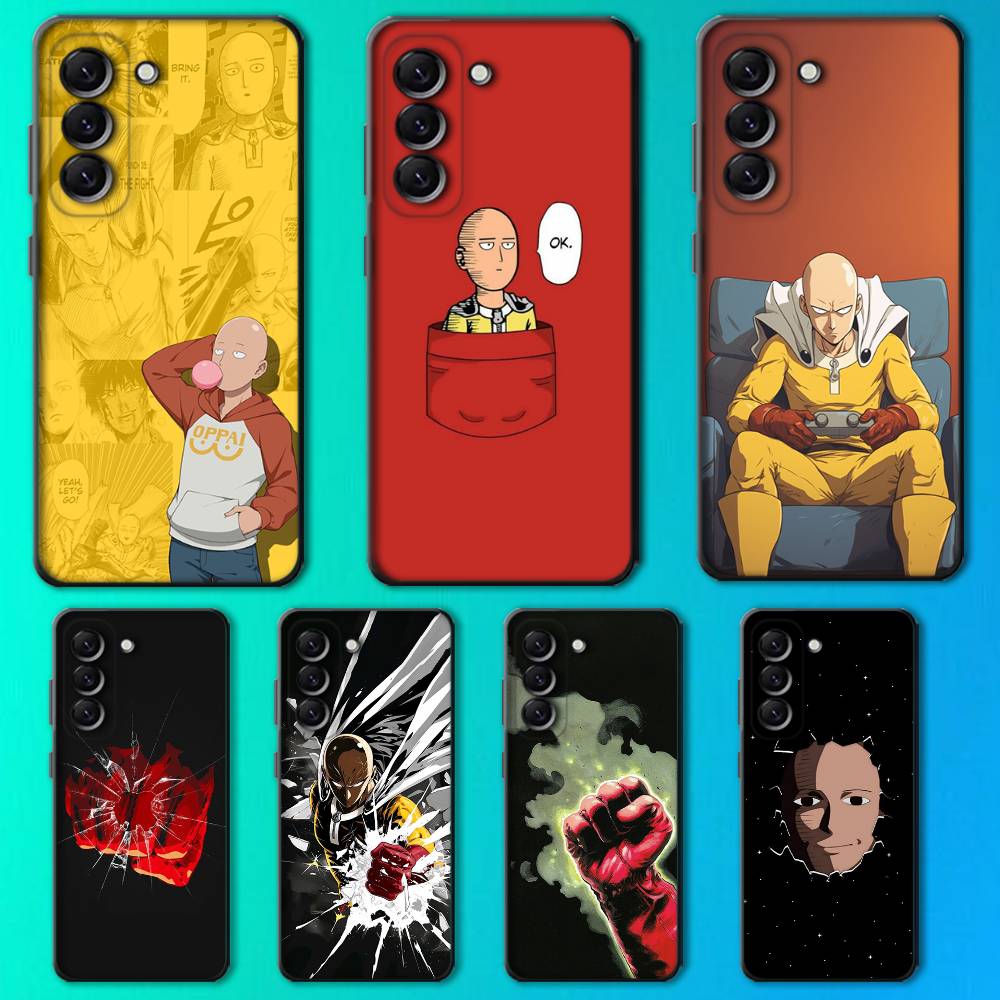Чехол для телефона One P-Punch Man Saitama для Samsung Galaxy A13,A21s,A22,A31,A32,A52,A53,A71,A80, Мягкий черный корпус