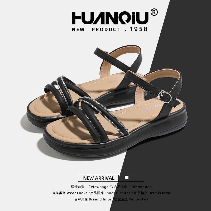 Глобальные спортивные сандалии на толстой подошве для увеличения роста для женщин XHQ-GH107 летние новые модели с юбками, не утомляющие ноги, маффины для женщин