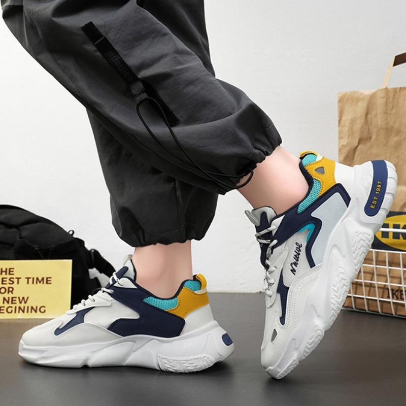 New Sports Shoes for Men Spring Summer Breathable Versatile Platform Running Sneakers Trendy Wear-resistant Tennis Training Shoe
