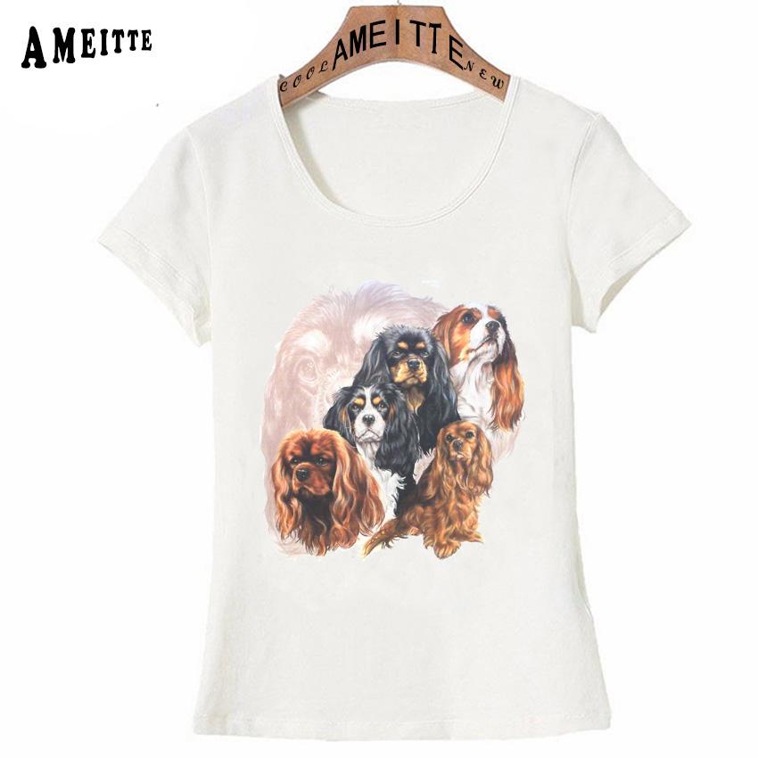Keep Calm And Cavalier King Charles Spaniel Print T Shirt Summer Fashion Women T Shirt Funny