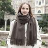 Scarf women's winter high-end sense solid color scarf Korean atmosphere men's cashmere shawl scarf autumn and winter