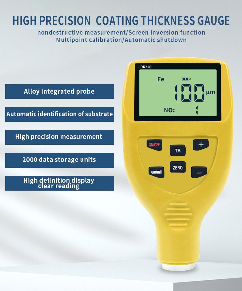 DR220 Coating Thickness Gauges With Measuring Ranges up to 2000 Microns