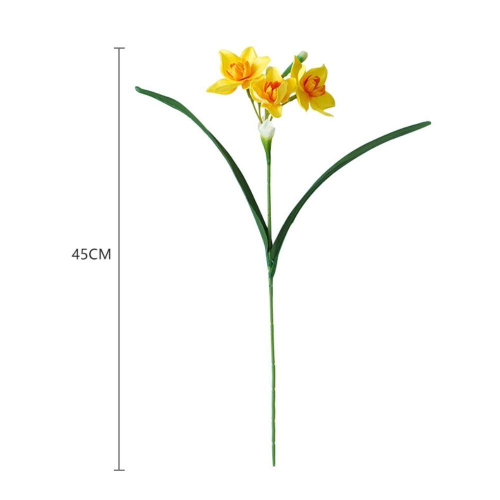 Искусственные цветы нарцисса Real Touch, искусственный букет из шелковых цветов, украшение для дома