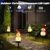Рождественский солнечный свет для 4 цветов Рождественский светодиодный свет Уличный 2025 огней Украшение Уличный светильник Светильник снеговика Садовый солнечный