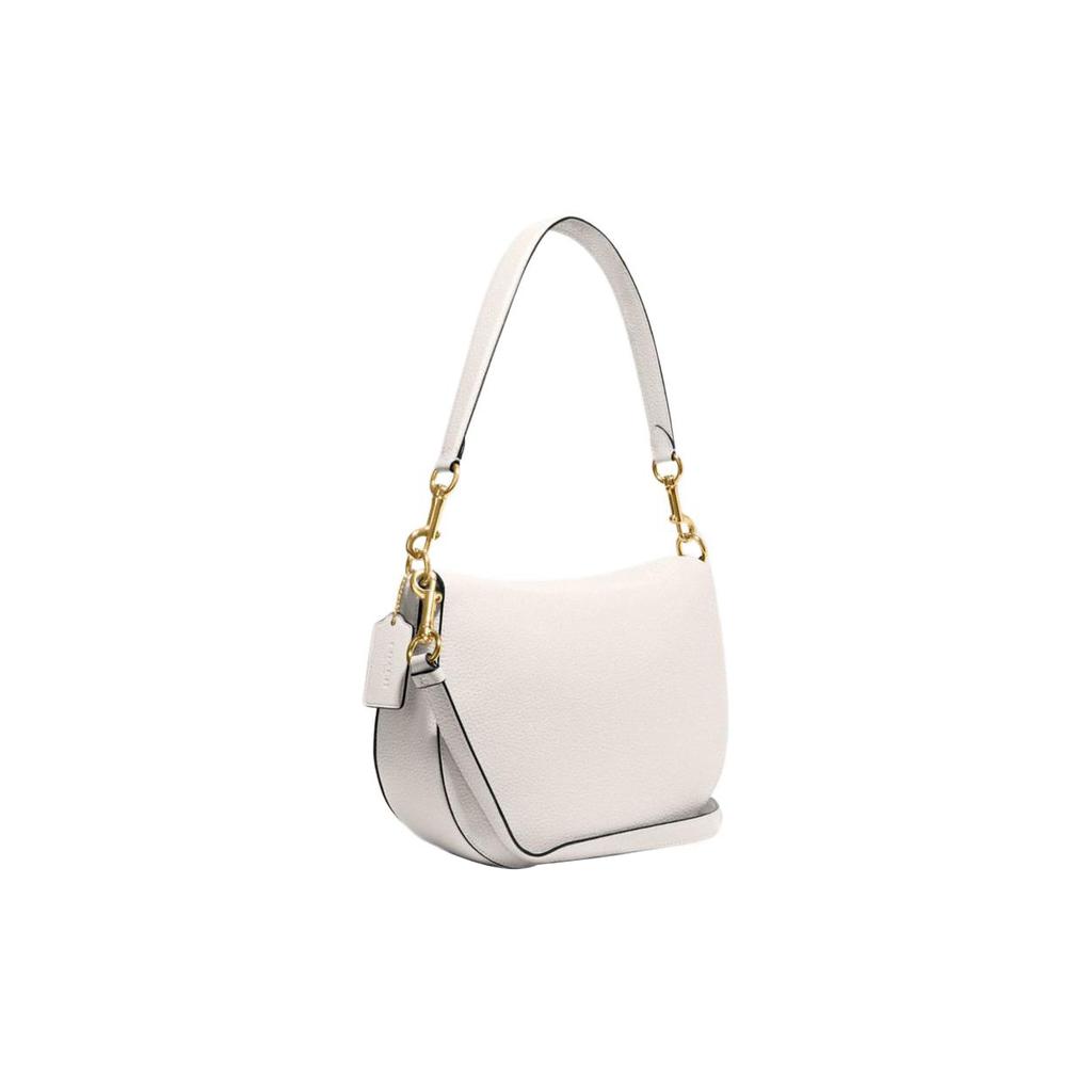 New COACH Ella Cow Leather Handbag, Shoulder Bag Medium Size Women's White CH196-IMCHK