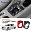 Настоящее мягкое углеволокно для Renault Fluence 2009 2010 2011 2012 2013 2014 LHD Автоматическая накладка на панель переключения передач Наклейка на панель