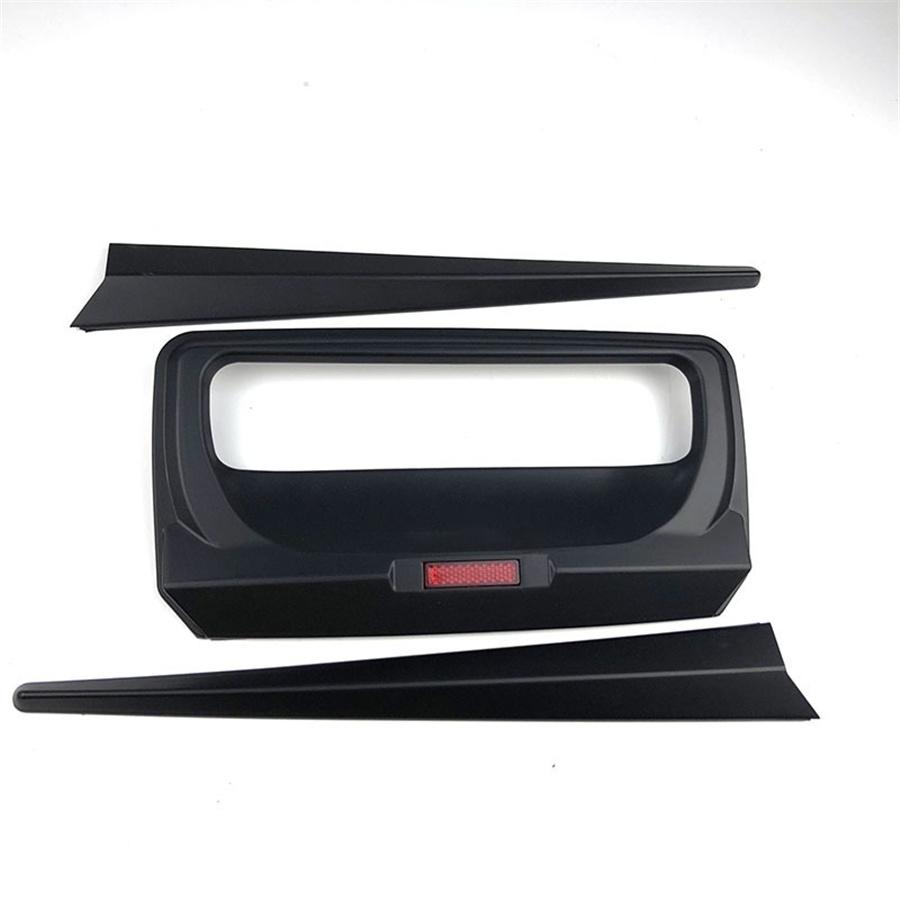 3Pcs Tailgate Handle Cover Moulding Trim Cap Black ABS For Ford Ranger 2012-2019