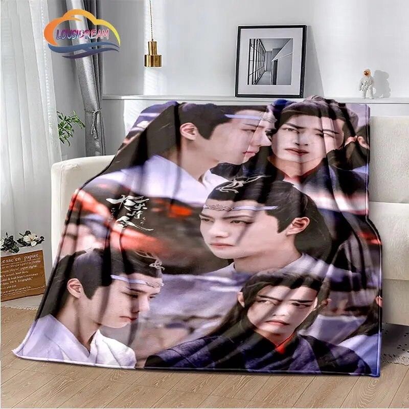The Untamed Flannel Blankets Popular Tv Weiwuxian Blanket Portable Warm Blanket for Sofa Bed Soft Gifts Girls and Fans