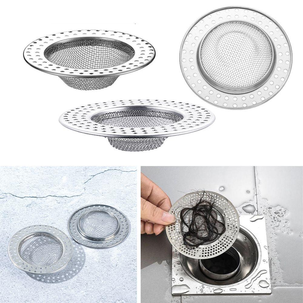 Stainless Steel Hair Clean Up Sewer Anti Clog Mesh Trap Waste Catcher Sink Strainer Drain Filter