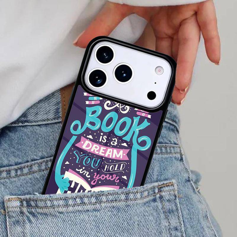 Читать книги Библиотека Книжная полка Цитаты Чехол для телефона для iPhone 17ProMax 12 13 14 15 16e 17 Pro Max Plus Air Cover