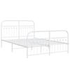 VidaXL Cadre de lit métal avec tête de lit/pied de lit blanc 140x200cm, lit double, meuble de chambre à coucher, lit 376668