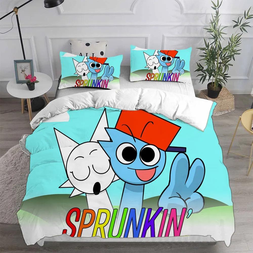 Новые 3D-принты Sprunki Комплекты постельного белья Покрывало Одеяло Пододеяльник Наволочка 2-3 предмета Комплекты для детской и взрослой спальни Украшения