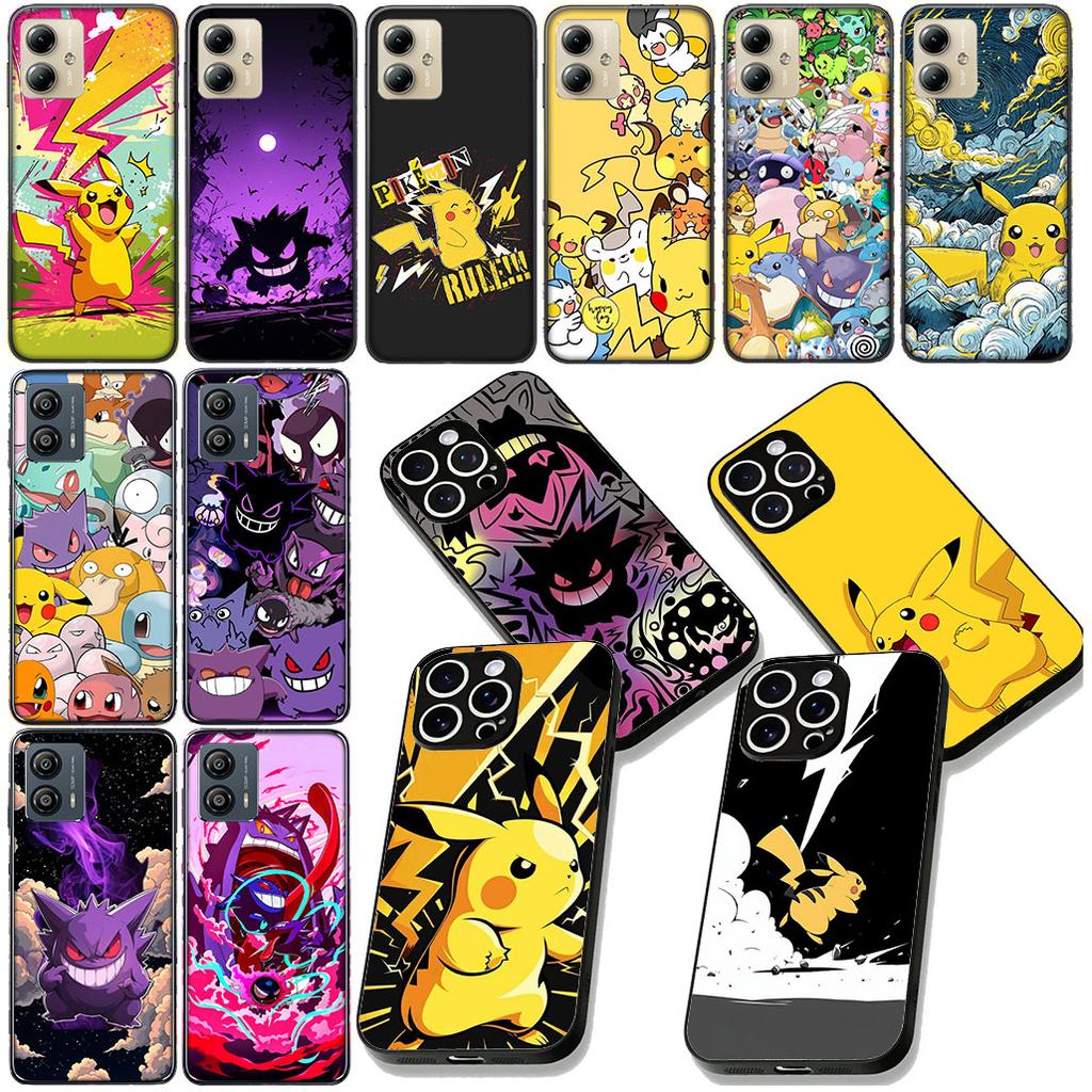 P-Pokemons Gengar P-Pikachus Cute Cover for Samsung Galaxy S22 S21 S20 FE Ultra Plus A35 A36 A37 A33 A34 A04 A71 Phone Case