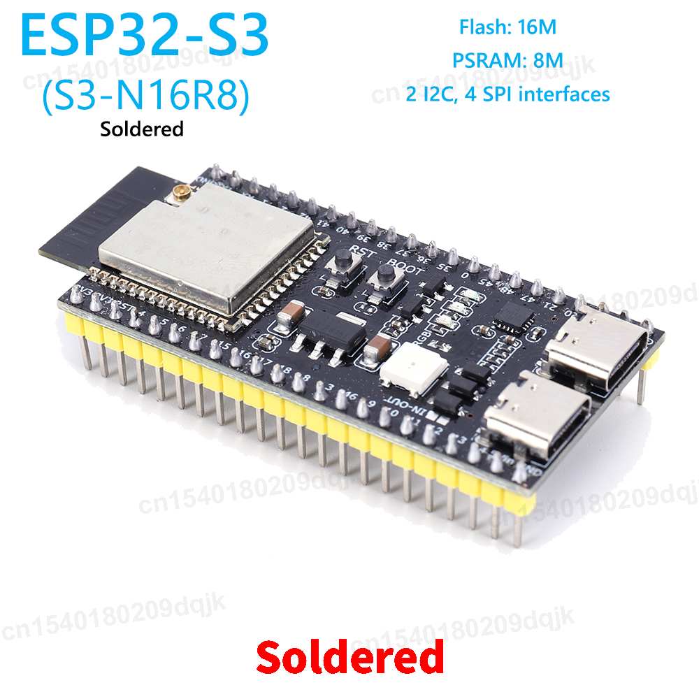 ESP32 S3 Development Board ESP32-S3-DevKitC-1 Bluetooth 2.4G Wifi Module for Arduino 8MB PSRAM 16MB FLASH N16R8 Dual Type-C