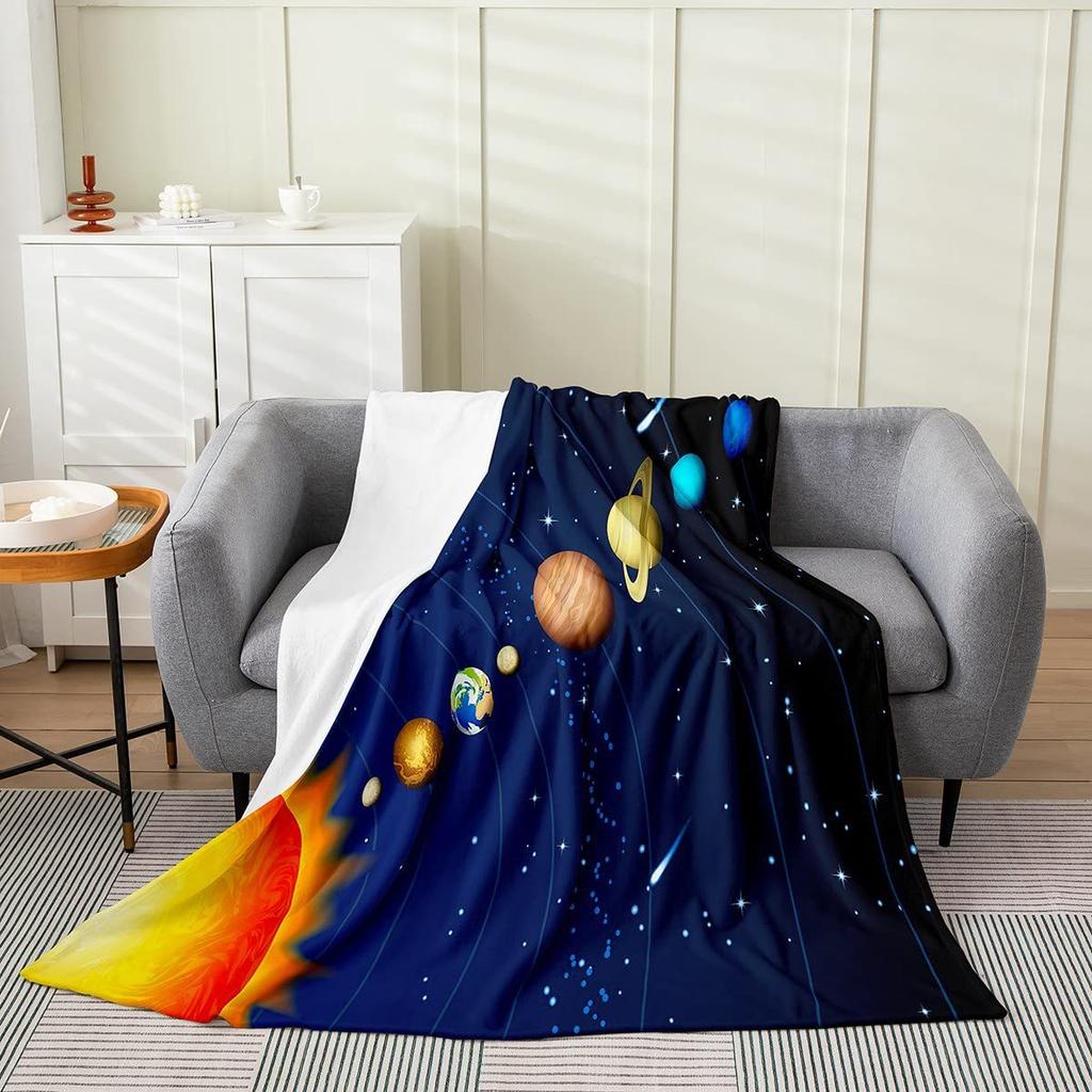 Cosmic Star Pattern Digital Printing Flannel Blanket Printing Single Layer Flannel Blanket