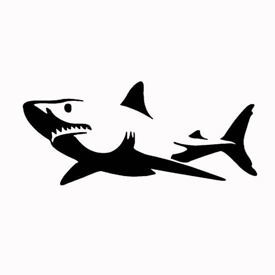 Cool Shark Мотоциклы PET Самоклеящиеся Светоотражающие наклейки для автомобиля Наклейка Декор