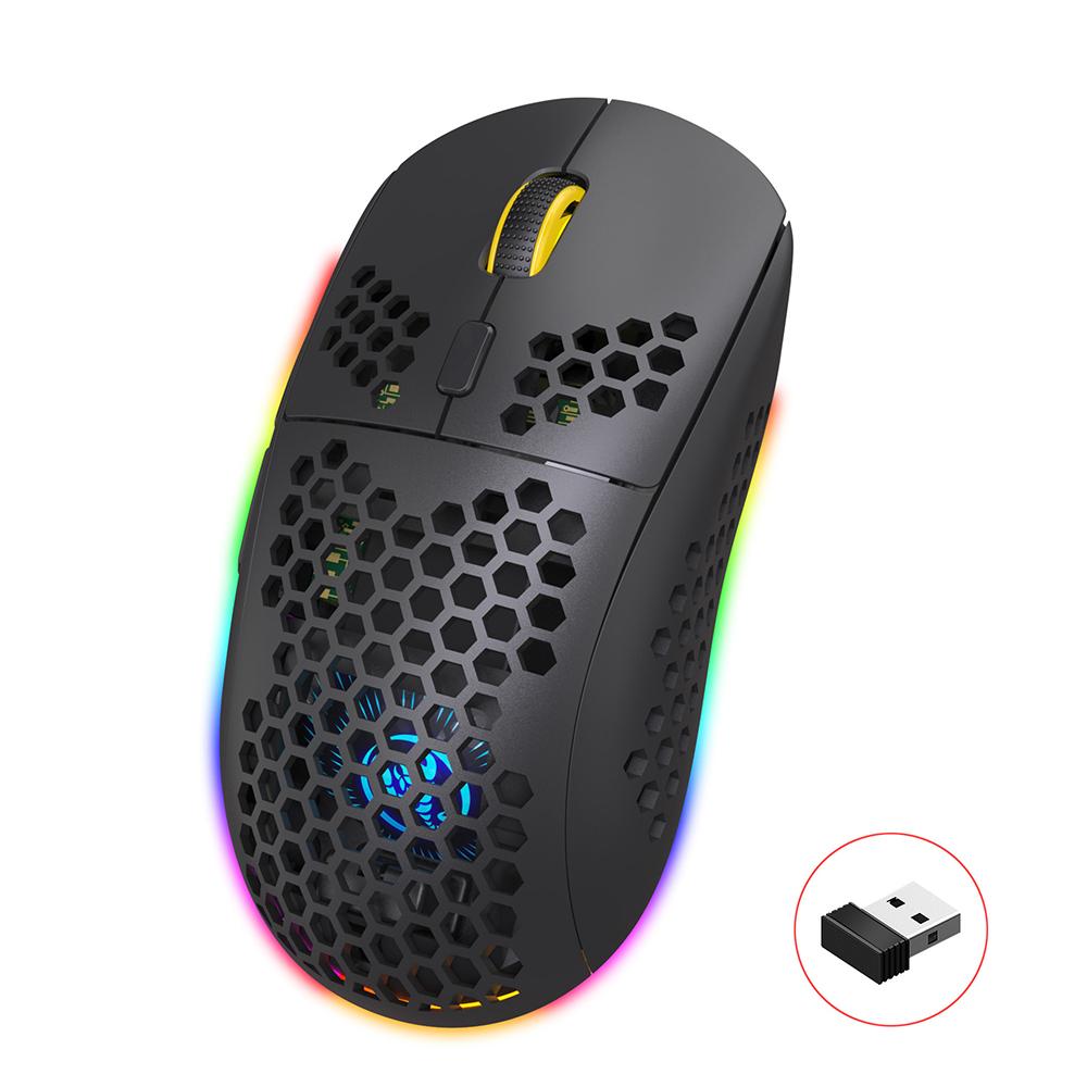 3600dpi Three-modes Wireless Bluetooth Mouse Rechargeable Type C Honeycomb Adjustable 2.4ghz Gamer Mice For Computer