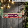 2D Flat, Aluminium Decorative Sign & Plaque 'CHECK OUT HERE' (10X40cm/3.9X15.7)Inch, Perfect for Home, Cafe, Garage Durable & Easy To Install, Ideal