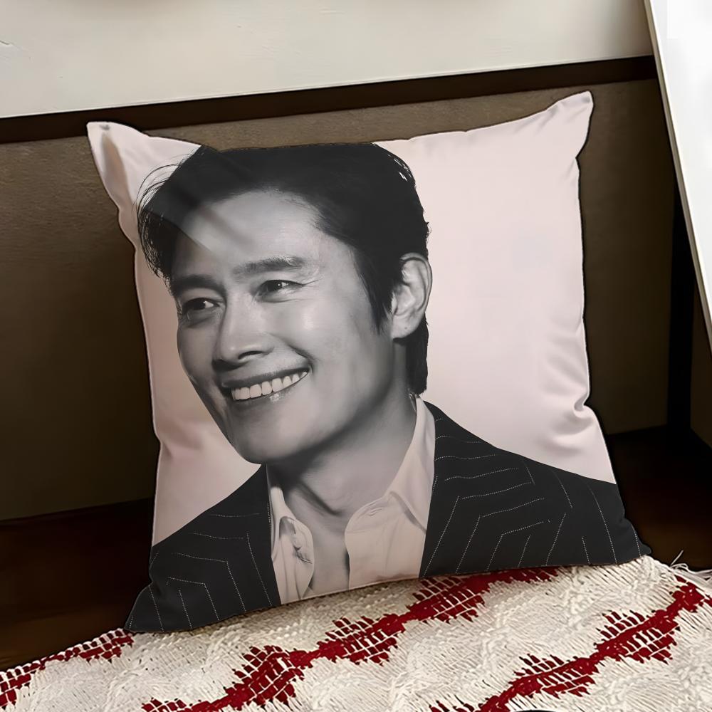 Musife LLee BByung Hun Cushion Cover Reversible Soft Durable Pillow Cover Home Car MultiScene Use for Daily Comfort