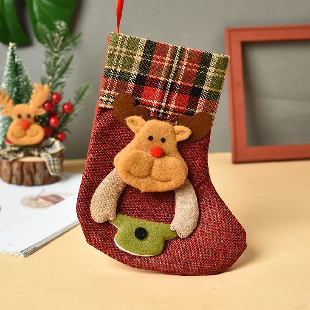 Santa Claus Elk Snowflake Christmas Gift Bag Thickened Christmas Tree Decorations Xmas