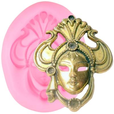 3D маскарадная маска для лица, силиконовая форма, сделай сам, инструменты для украшения торта из помадки, форма для шоколадной помадки