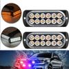 12 LED Strobe Warning Light Strobe Grille Flashing Lightbar Car Truck Beacon Lamp Amber Yellow Traffic Lights Car Accessories