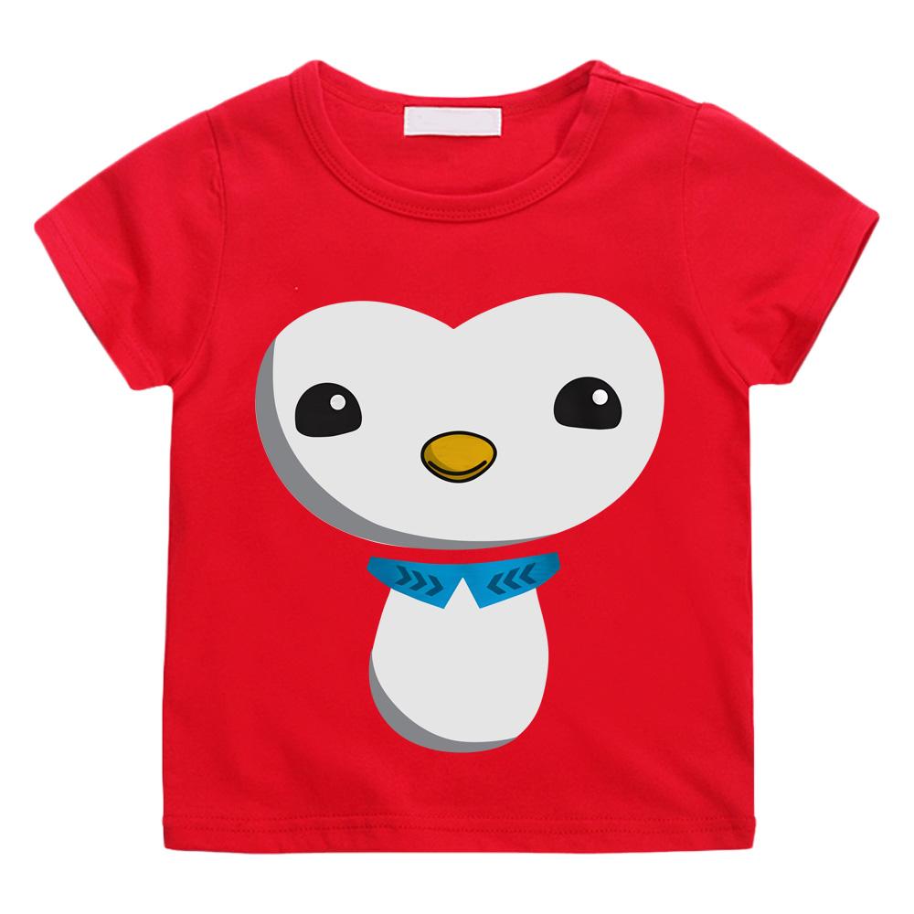 The Octonauts Kawaii Penguin Print T-shirts Cartoon Manga Cotton Short Sleeve Boys/Girls T Shirt Teens Cartoon Print Streetwear