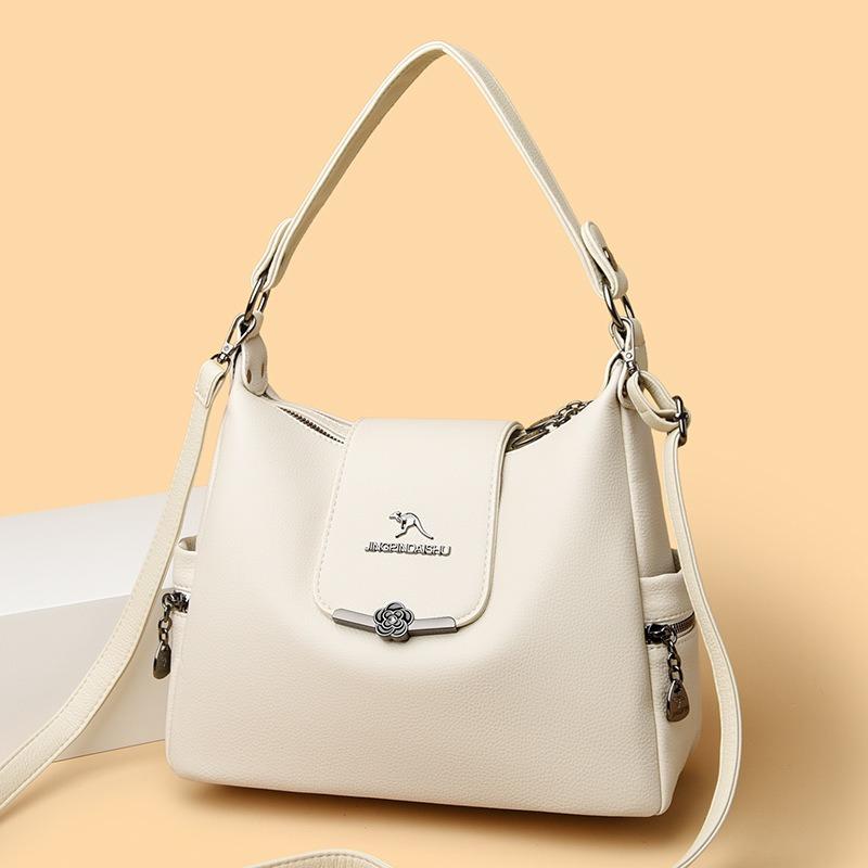 Ретро женская сумка темперамент, универсальная сумка через плечо с мягкой кожаной текстурой, большая вместимость, можно носить кроссбоди, сумка для мамы