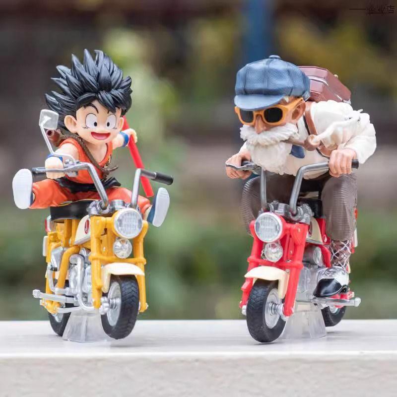 Аниме Фигурка Dragon Ball Z Сон Гоку Мастер Роши Локомотивы ПВХ Экшен Каме Сеннин Мотоциклы Игрушки для Детей Коллекционер