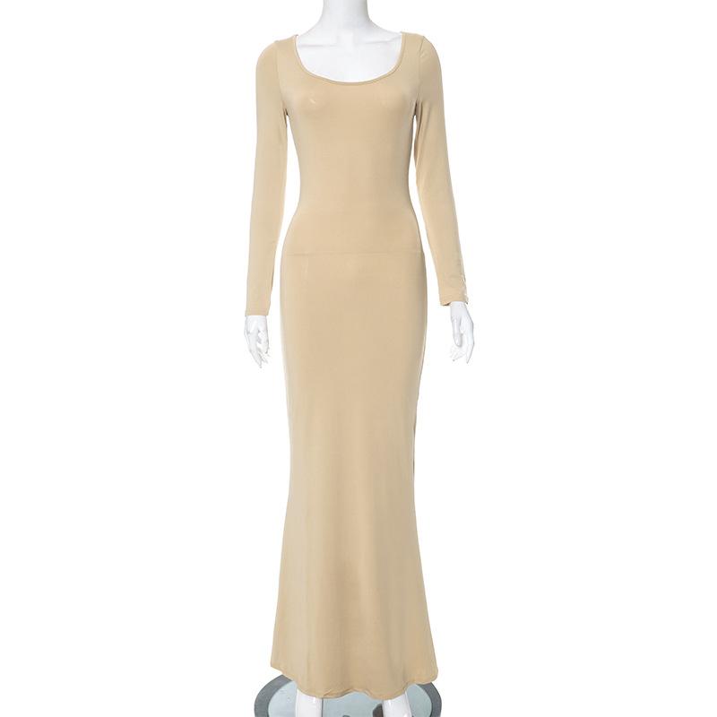 Women's Casual Long Sleeved High Waisted Slim Fitting Camisole Jumpsuit Long Evening Dresses