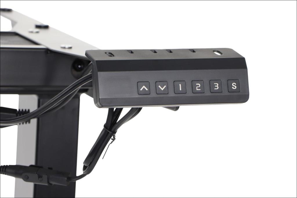 Two-engine metal desk (table) frame with electric height adjustment, electric PRATO 04-2T/B BLACK