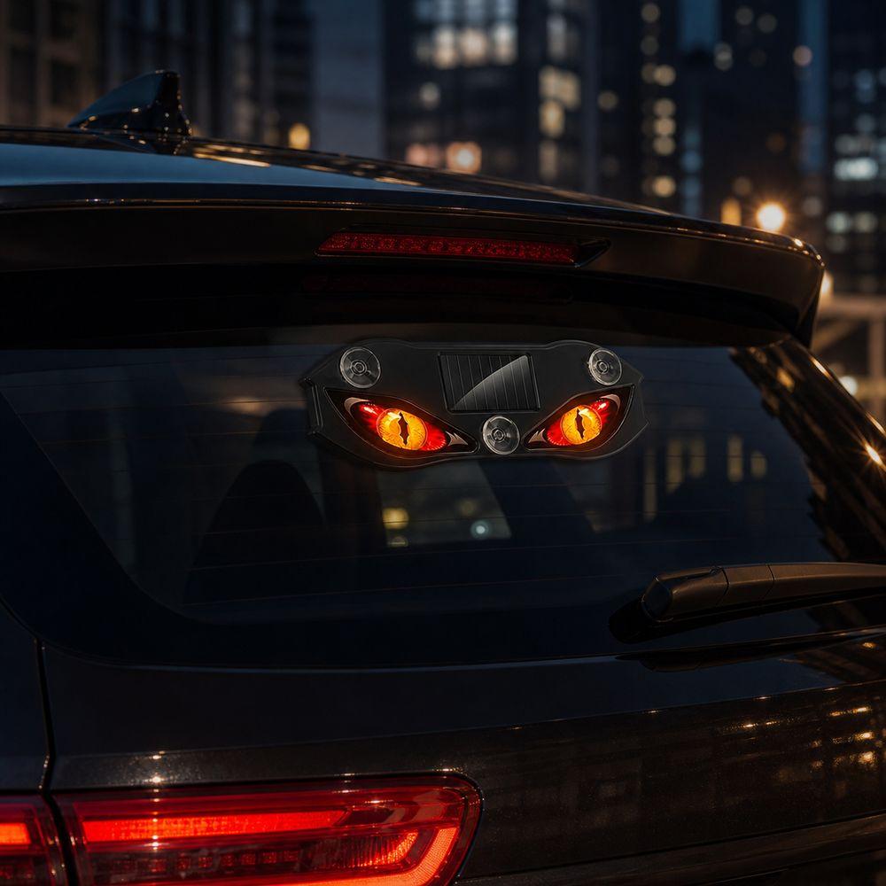 Flashing Car Demon Eye Light Solar Powered Car Window Light LED Signal Lamp Vehicle Accessories