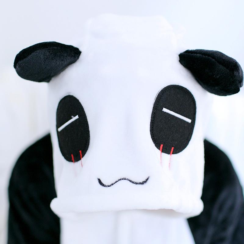 Kigurumi Animal Cosplay Hooded Jumpsuit Pajamas Men Women Long Sleeve Winter Warm Rompe Sleepwear Panda Lion,leopard,elephant,zebra,tiger Cosplay