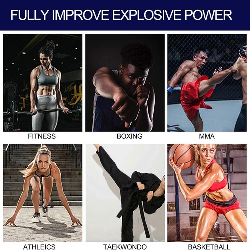 Набор боксерских эспандеров с регулируемым поясным ремнем 140 фунтов Домашнее устройство для тренировок сопротивления в бою и прыжках